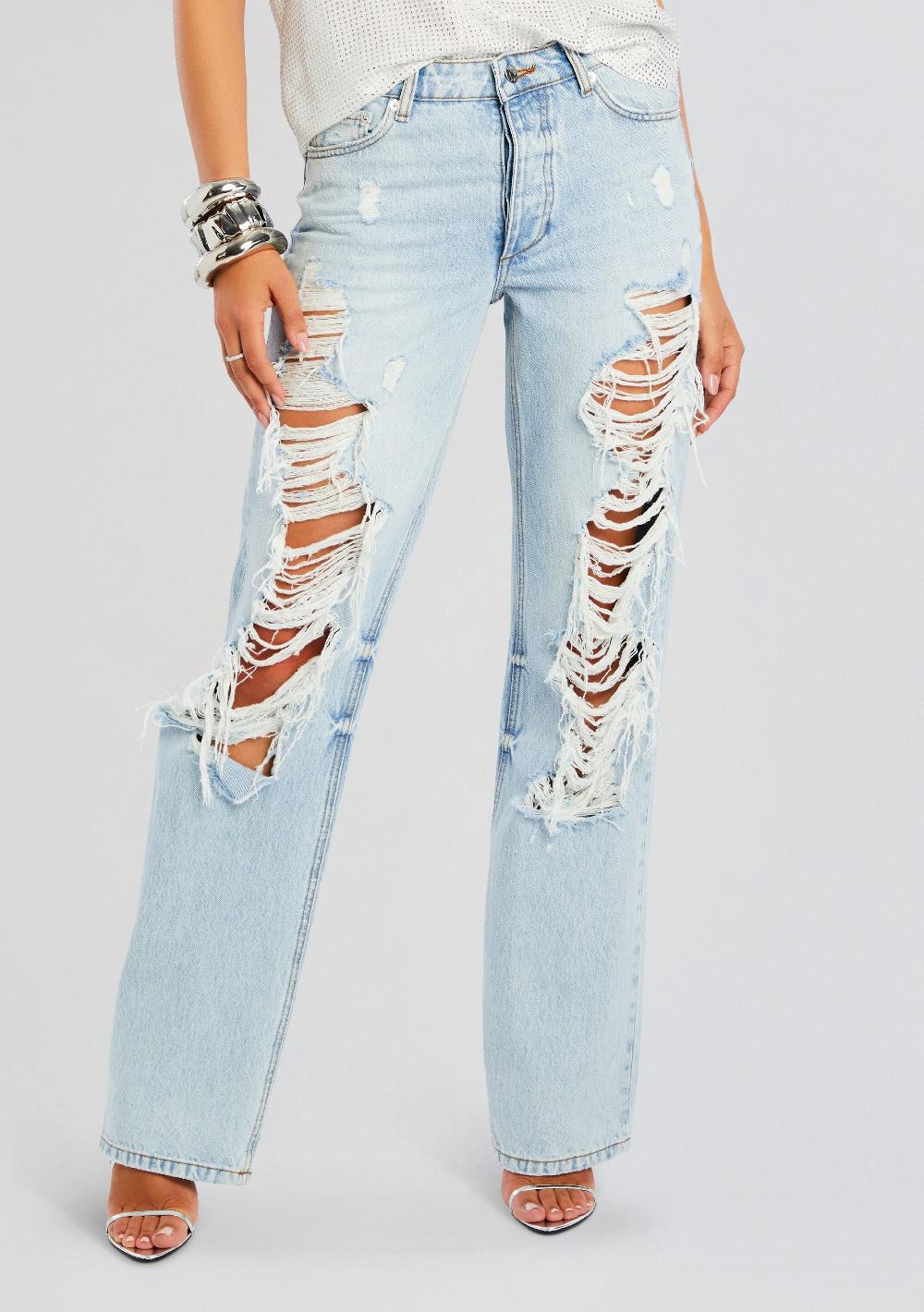 retrofête Sunny Mid Rise Distressed Boyfriend Jean SEROYA