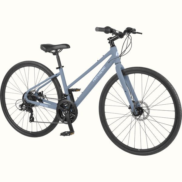 Retrospec Atlas Fitness Hybrid Bike - Step Through 21 Speed