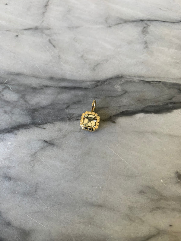 Retrouvai 1.4ct Champagne Tourmaline Heirloom Bezel Charm