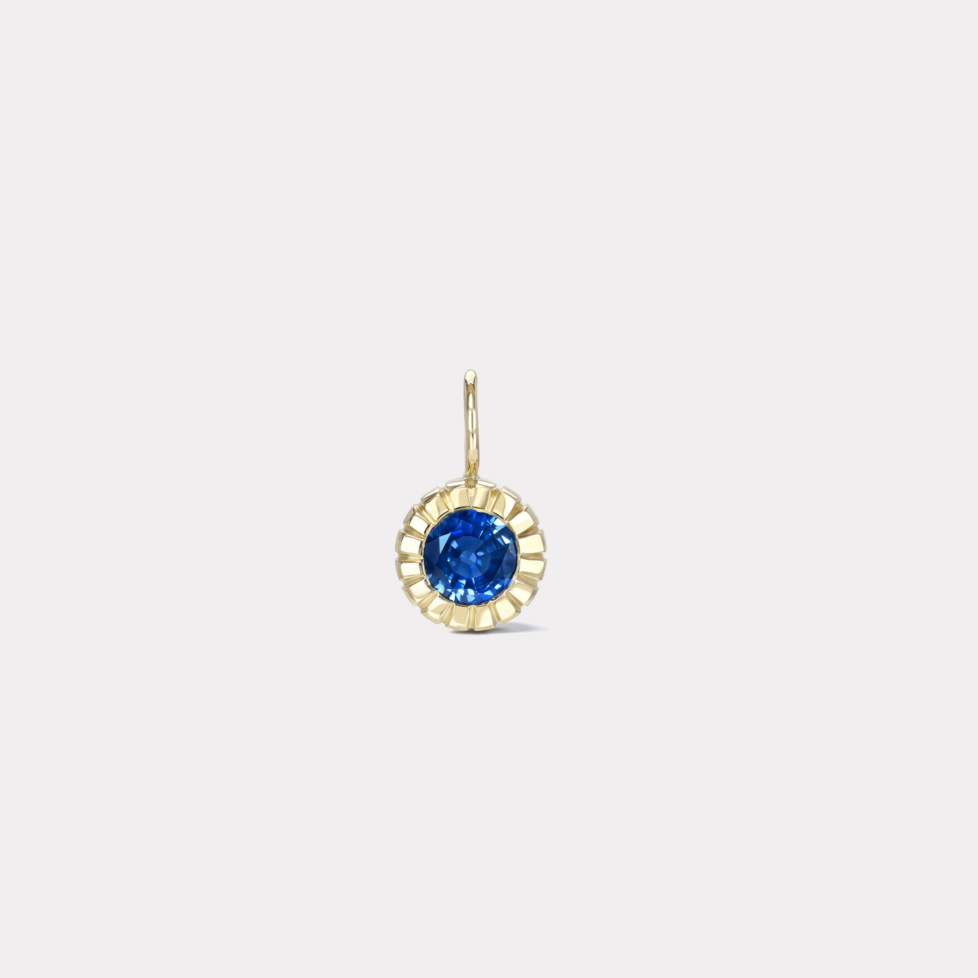 retrouvai 1.6ct Round Sapphire Heirloom Bezel Charm