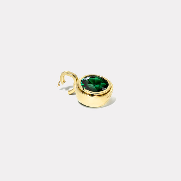 Retrouvai 16.87ct Round Green Tourmaline Bounce Charm