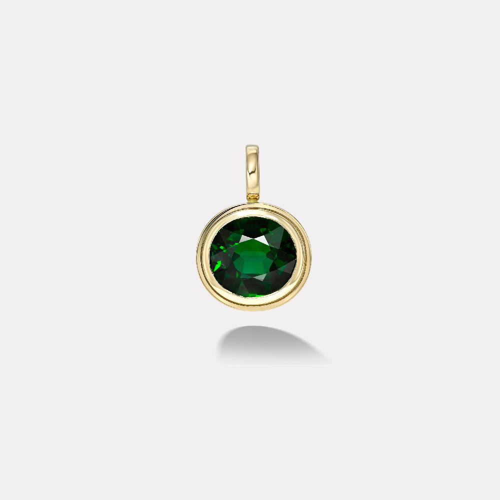 retrouvai 16.87ct Round Green Tourmaline Bounce Charm