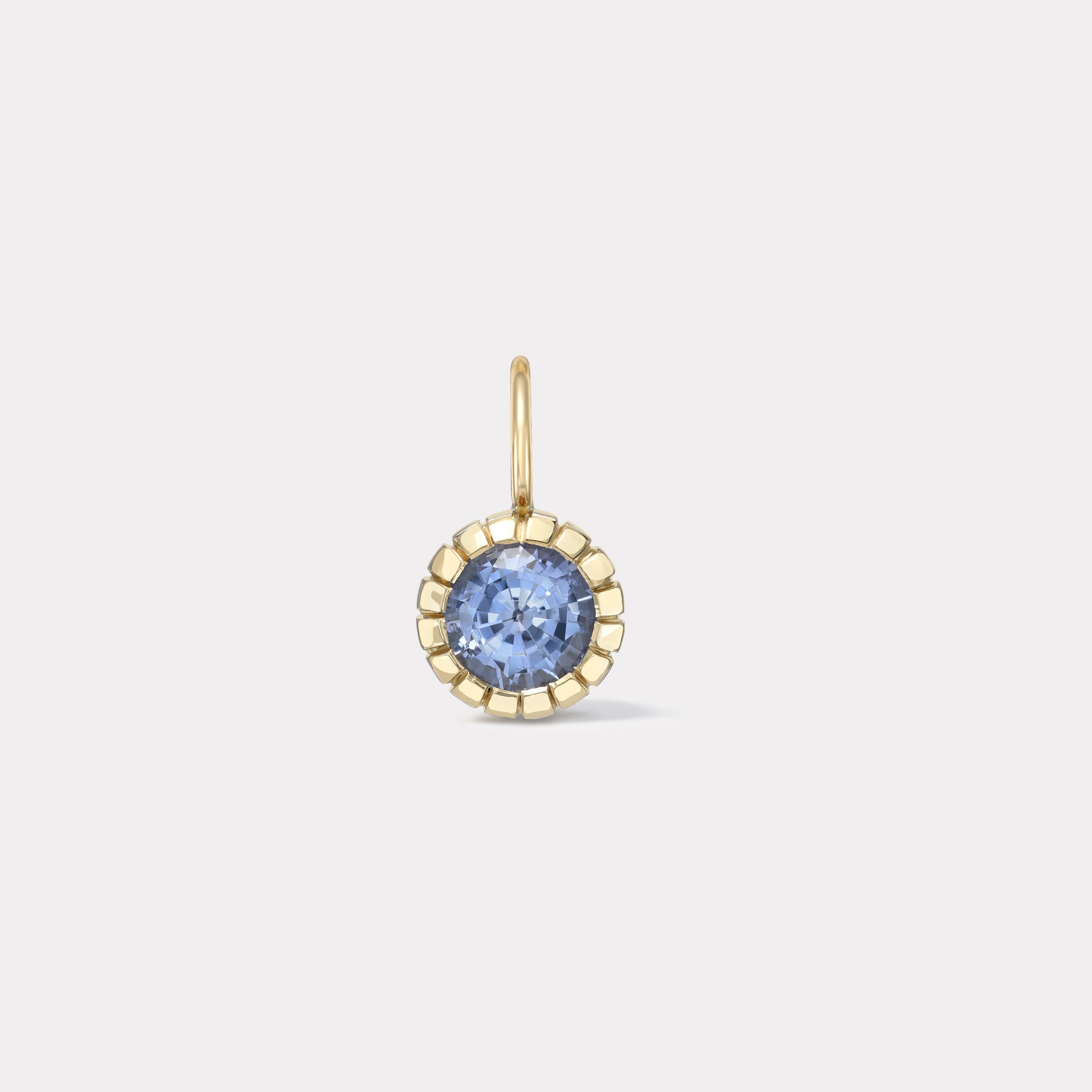 retrouvai 2.09ct Blue Sapphire Heirloom Bezel Charm