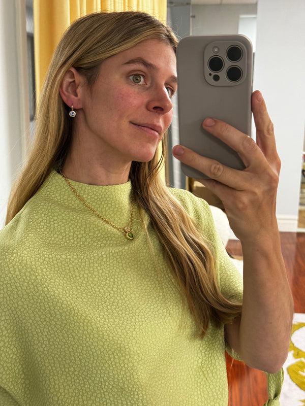 Retrouvai 2.12ct Round Tanzanite Heirloom Bezel Earrings