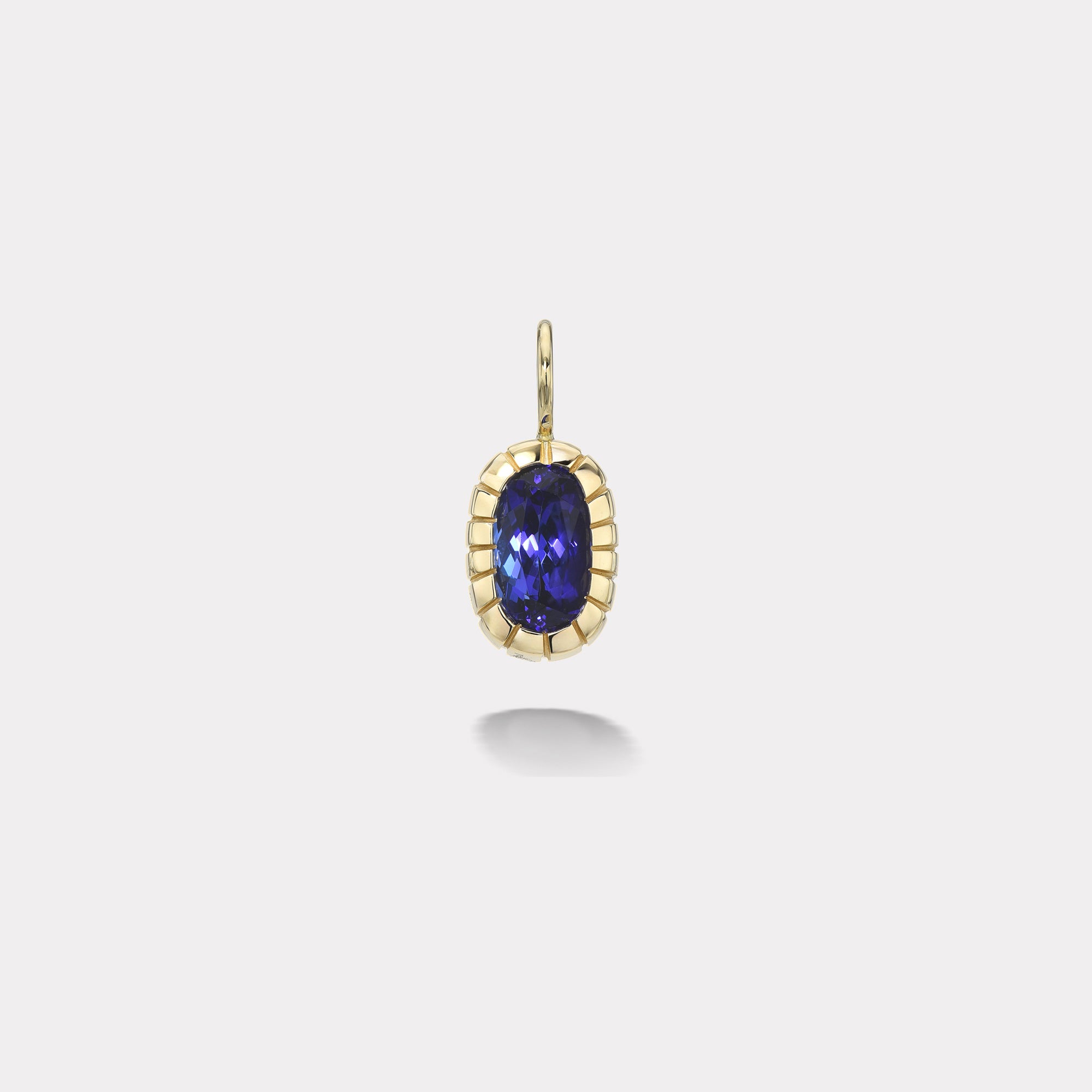 retrouvai 2.78ct Oval Tanzanite Heirloom Bezel Charm