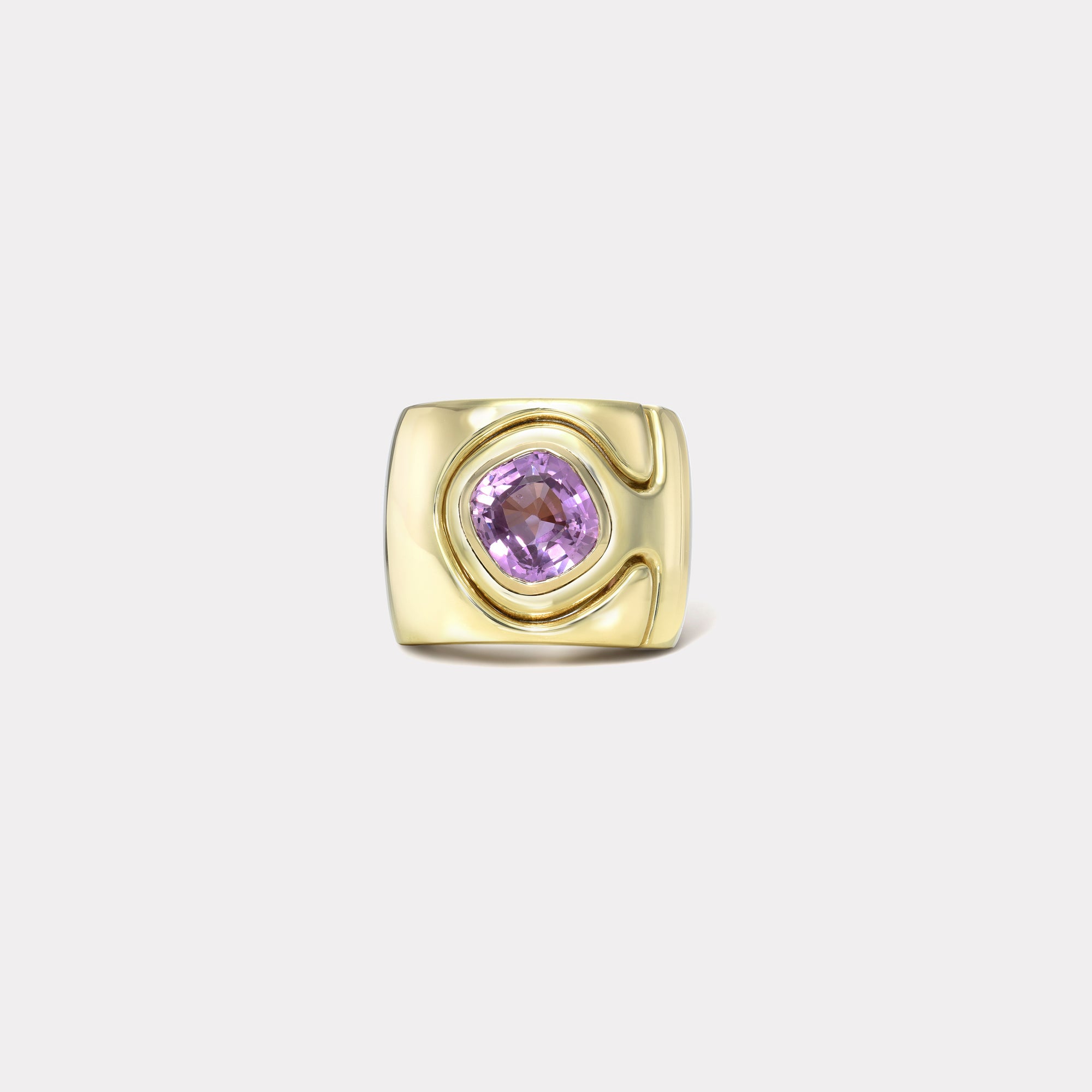 retrouvai 3.14ct Cool Pink Sapphire Impetus Interlocking Puzzle Ring
