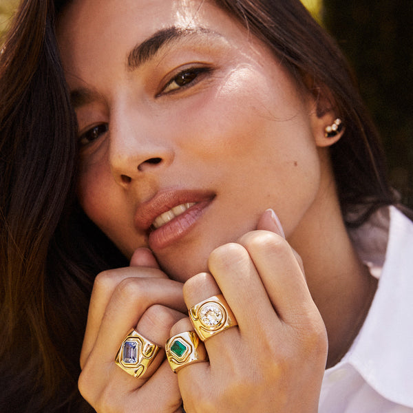 Retrouvai 3.41ct GIA Vintage Circular Brilliant Diamond Impetus Interlocking Puzzle Ring