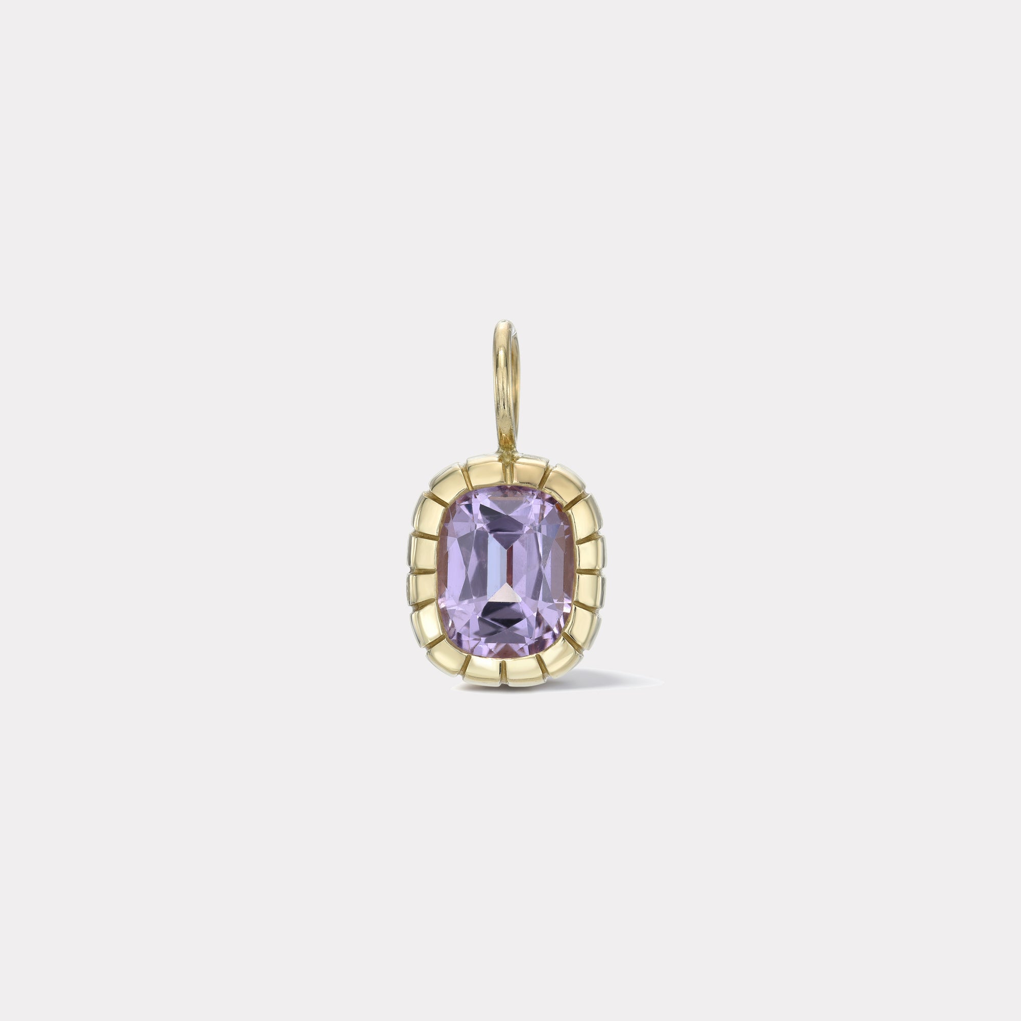 retrouvai 3.4ct Unheated Lavender Sapphire Heirloom Bezel Charm