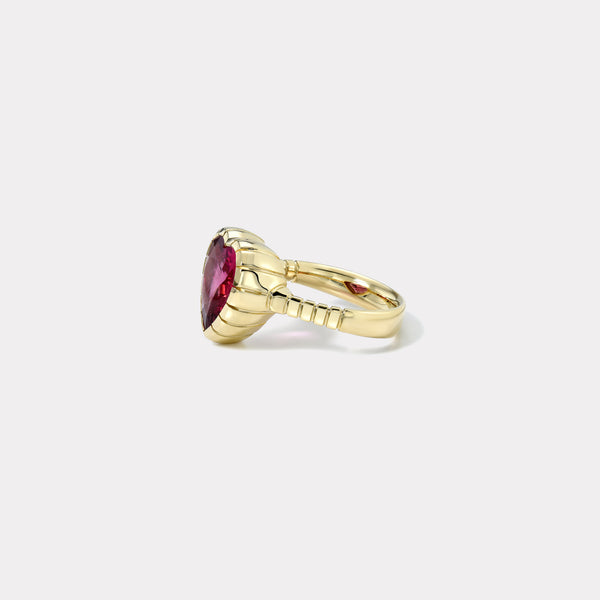 Retrouvai 4.72ct Pink Tourmaline Heirloom Bezel Ring