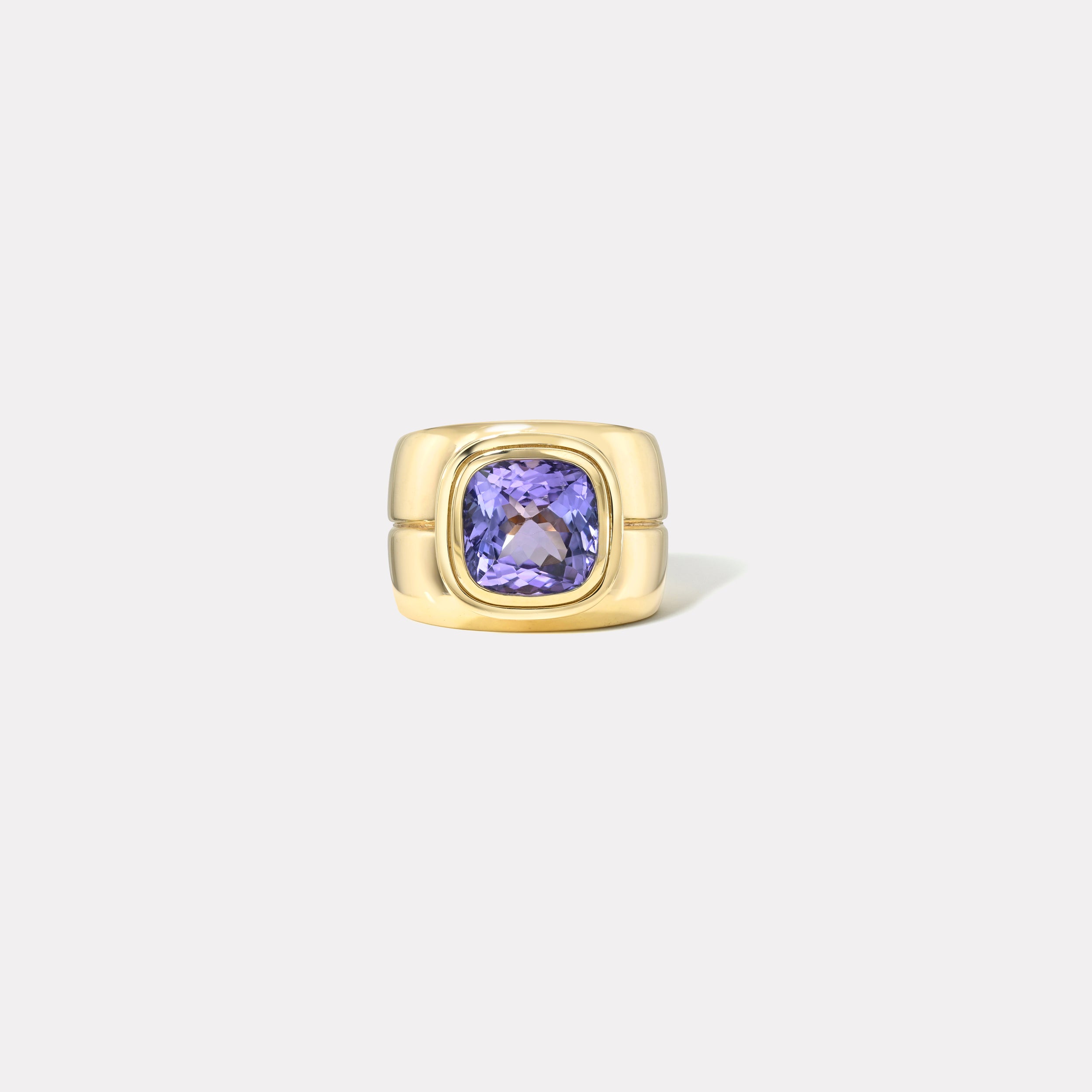 retrouvai 5.90ct Cushion Tanzanite Bounce Cigar Band retrouvai 5.90ct Cushion Tanzanite Bounce Cigar Band
