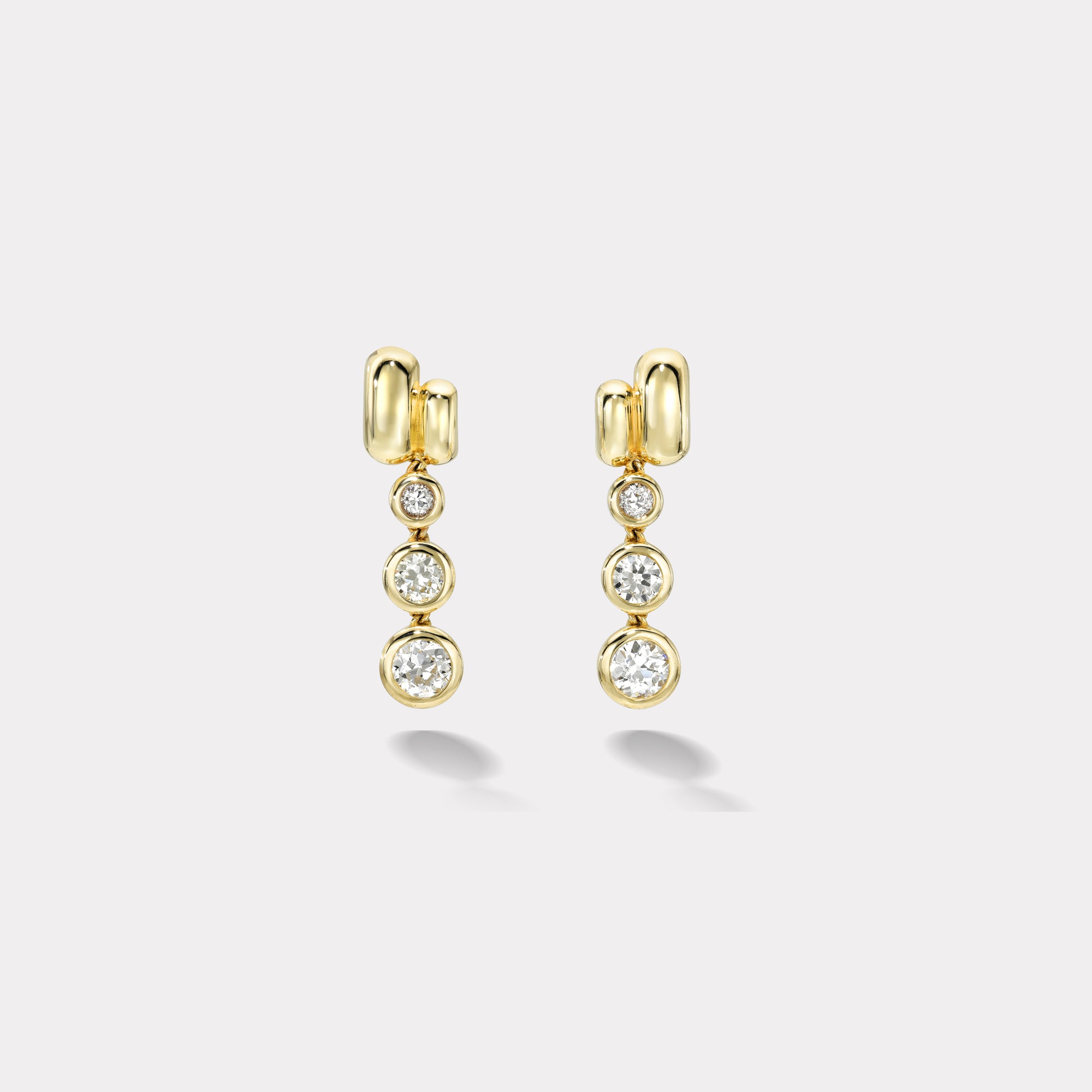 retrouvai Balloon Magna Drop Earrings with Diamonds