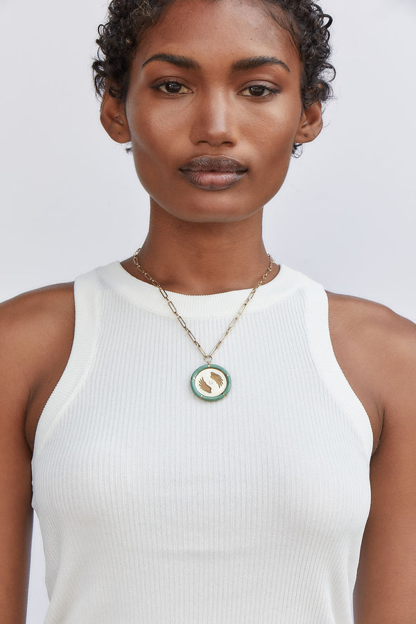 Retrouvai Carnelian Love Pendant On 18" Handmade Chain