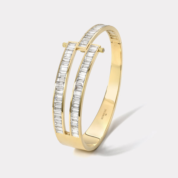 Retrouvai Godmother Magna Bracelet With White Baguette Cut Diamonds