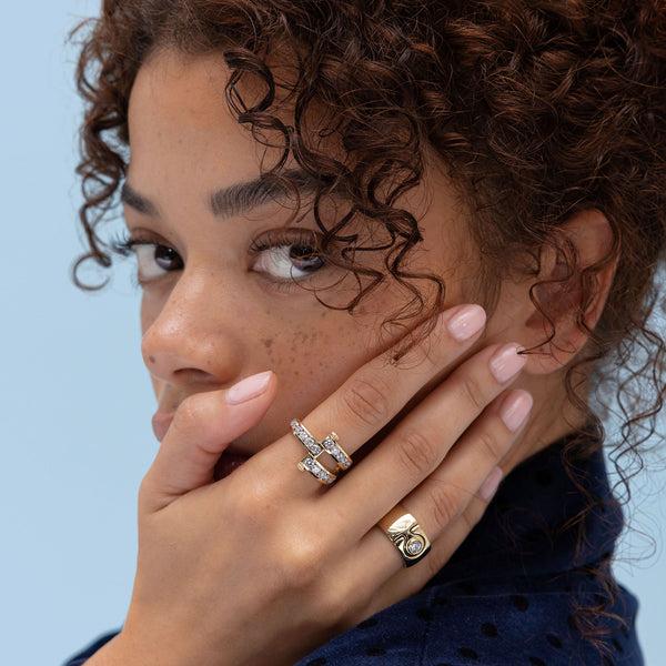 Retrouvai Grandfather Magna Ring - Round Brilliant Diamonds