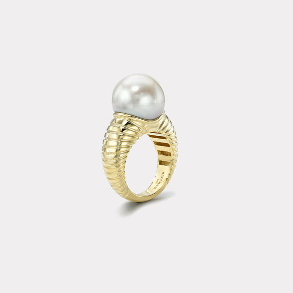 Retrouvai Grandfather South Sea Pearl Modern Love Ring