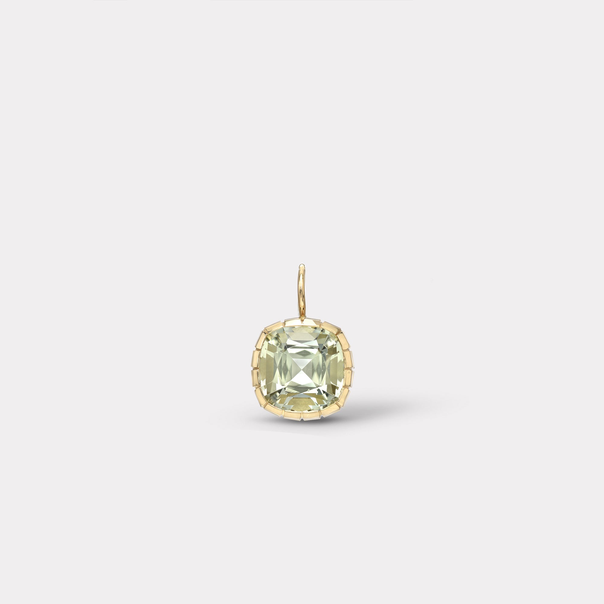 retrouvai Heirloom Bezel Cushion Cut Tourmaline Charm