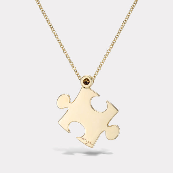 Retrouvai Inlay Impetus Puzzle Pendant In Mother Of Pearl