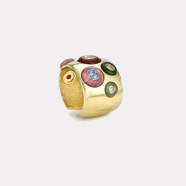 Retrouvai Lollipop Cuff With 7 Hand Carved Lollipops