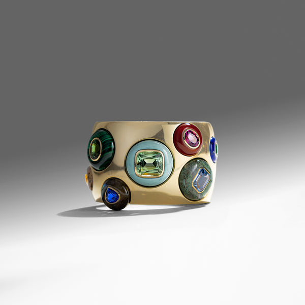 Retrouvai Lollipop Cuff With 7 Hand Carved Lollipops