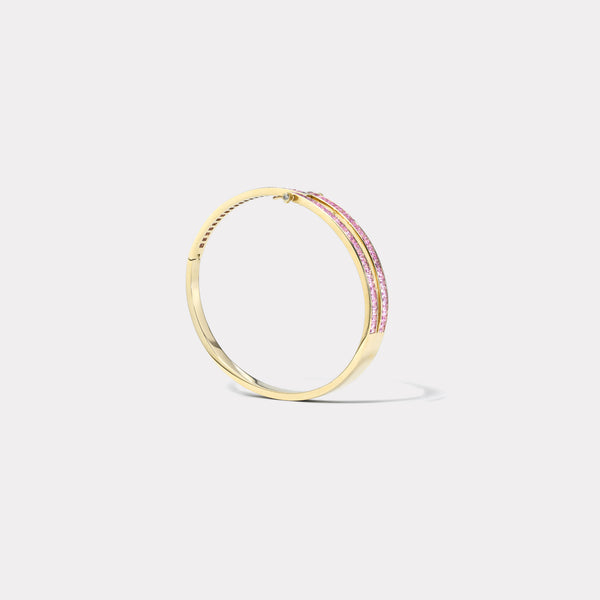 Retrouvai Magna Bracelet With Baguette Cut Pink Sapphires