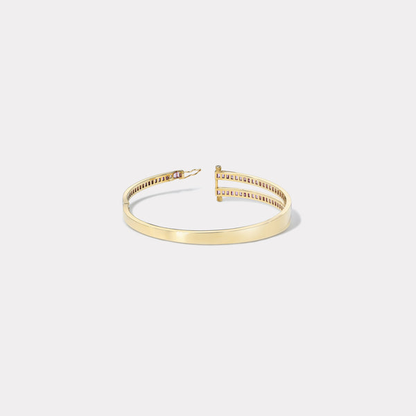 Retrouvai Magna Bracelet With Baguette Cut Pink Sapphires