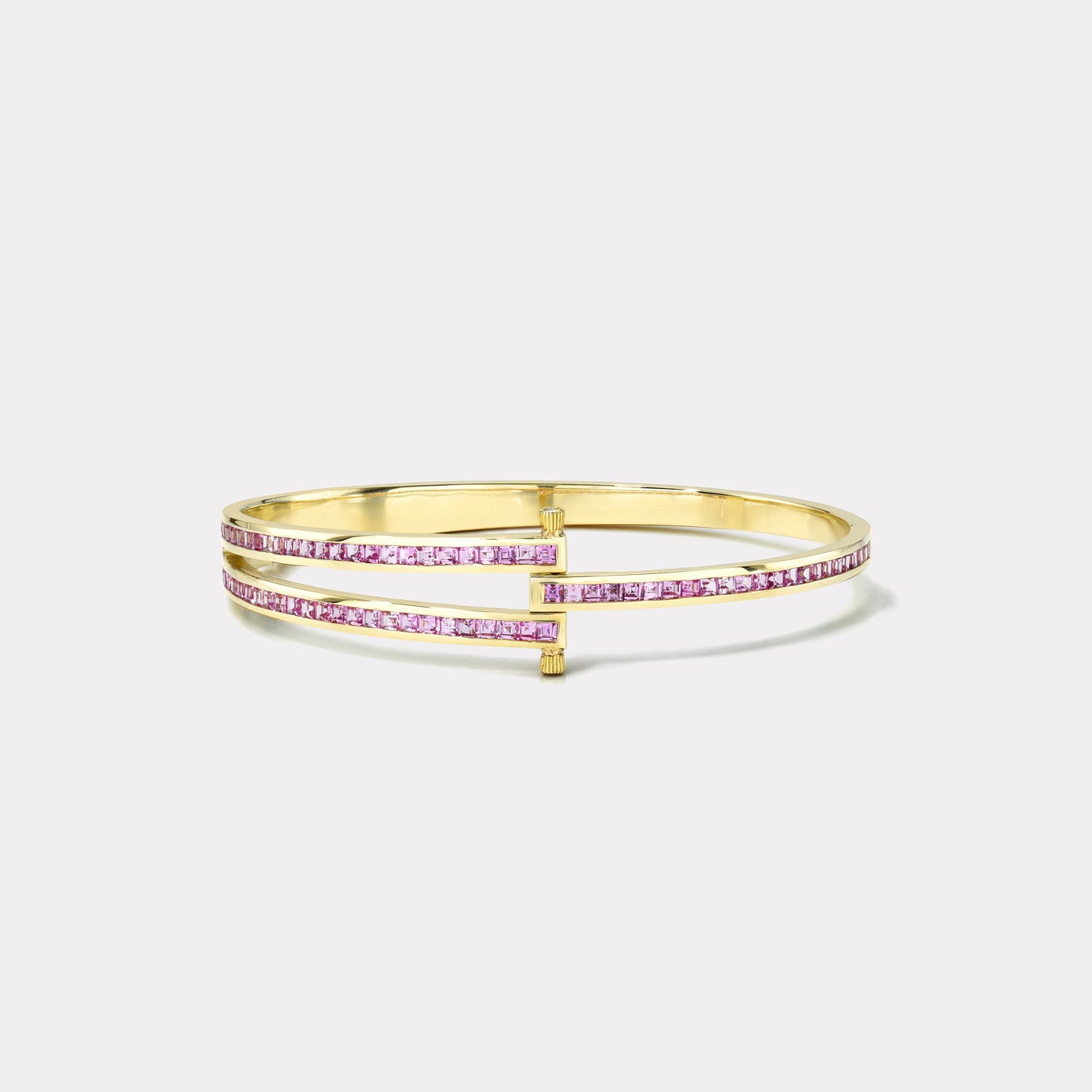 retrouvai Magna Bracelet with Carre Cut Pink Sapphires