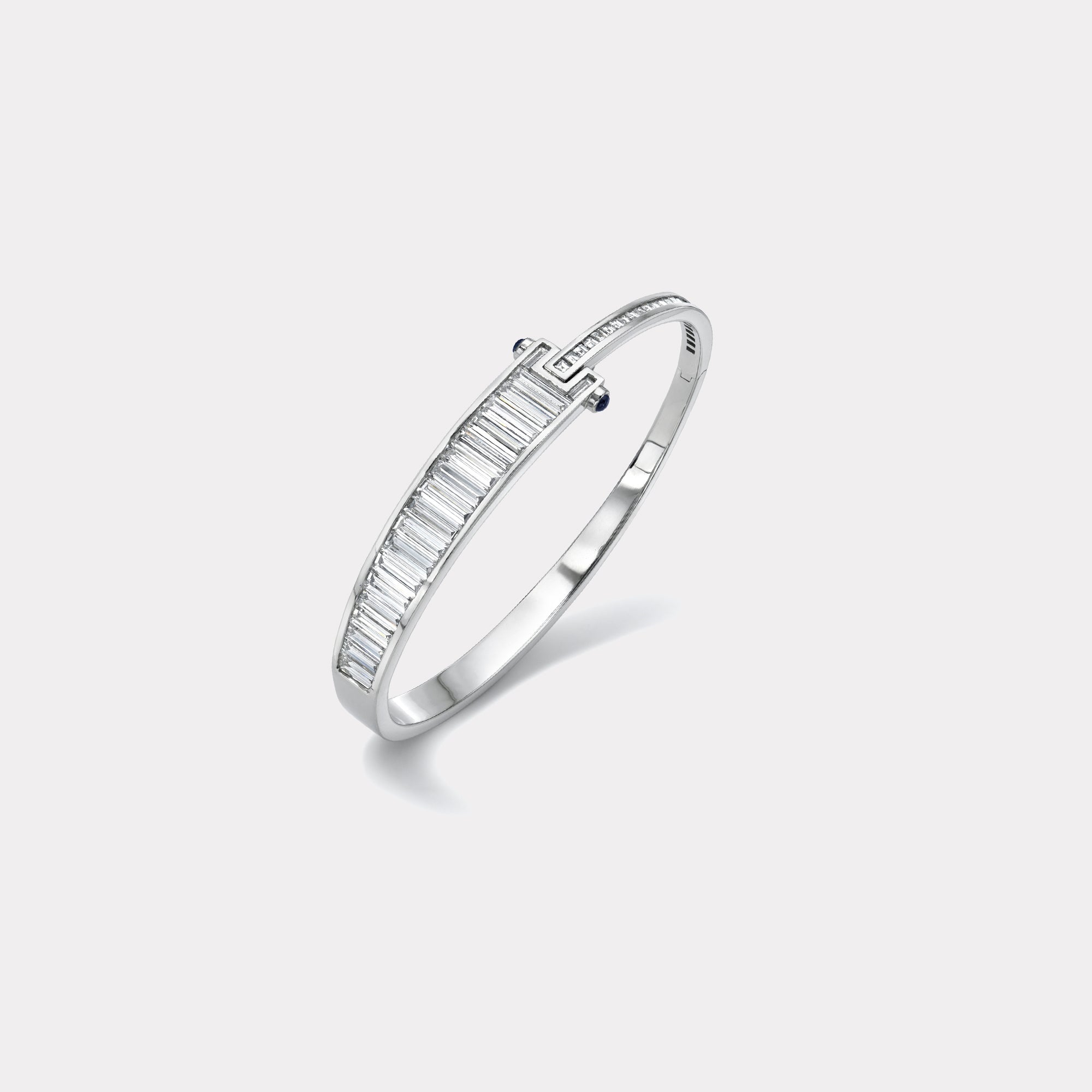 retrouvai Magna Bracelet with Tapered Baguettes and Carre Cut Diamonds