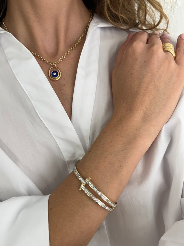 Retrouvai Magna Bracelet With White Baguette Cut Diamonds