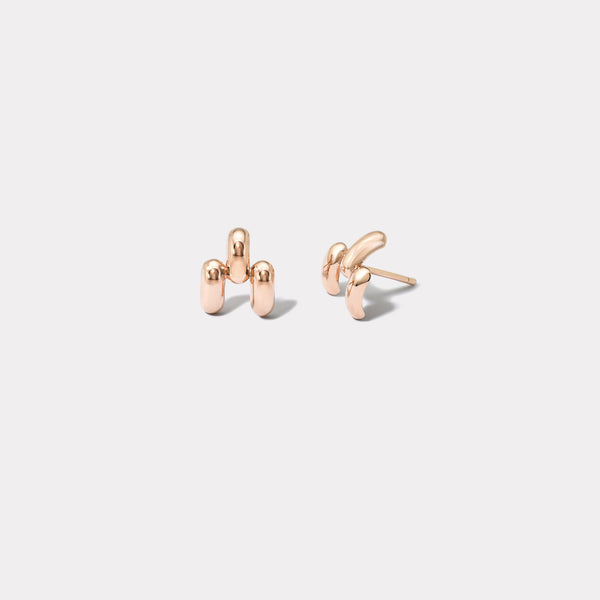 Retrouvai Mini All Gold Balloon Magna Stud Earrings