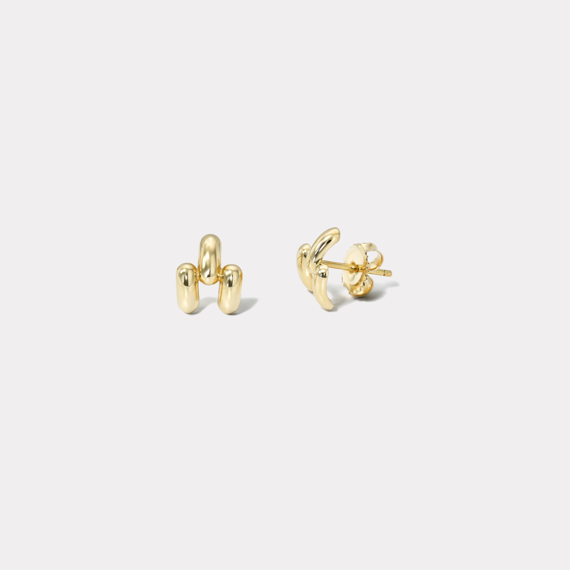 retrouvai Mini All Gold Balloon Magna Stud Earrings