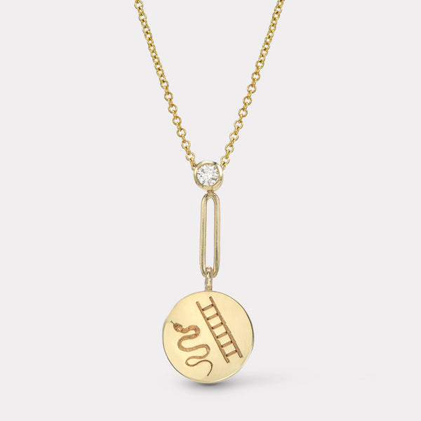 Retrouvai Mini Vitality Pendant On 18" Drop Loop Chain