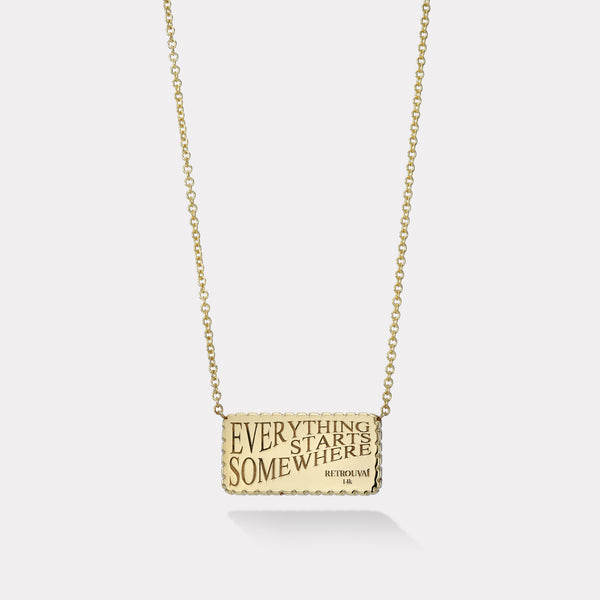 Retrouvai Petite Domino Pendant - White Mother Of Pearl