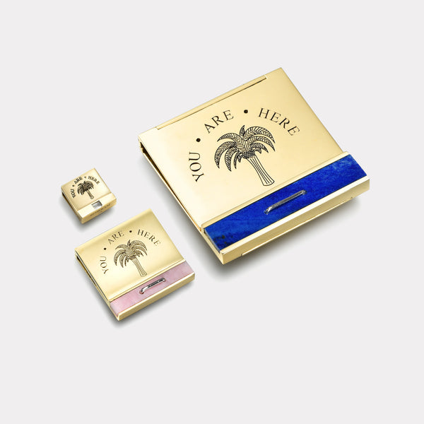Retrouvai Petite Matchbook Pendant With .05ct Baguette Diamond