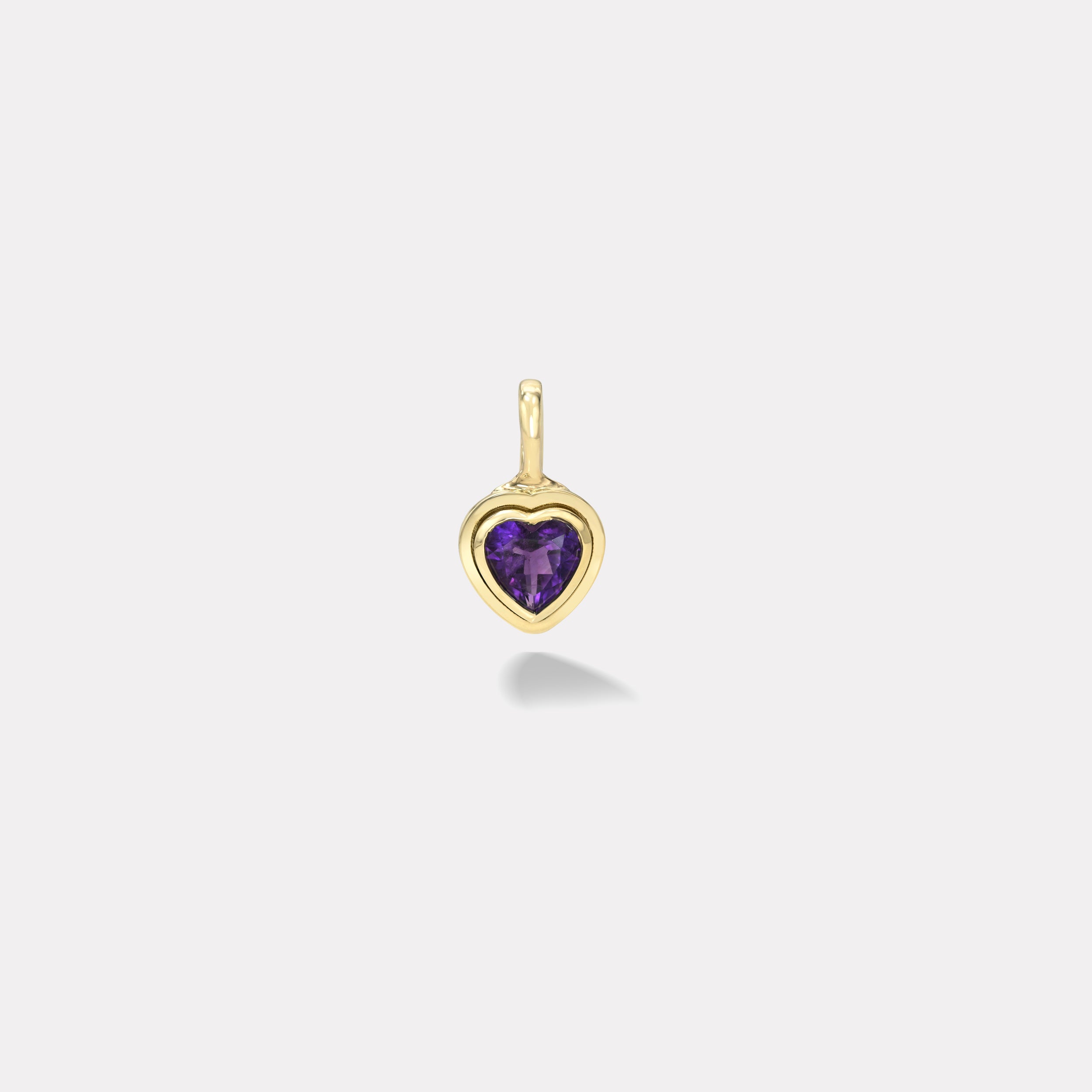 retrouvai 1.65ct Heart Amethyst Bounce Charm