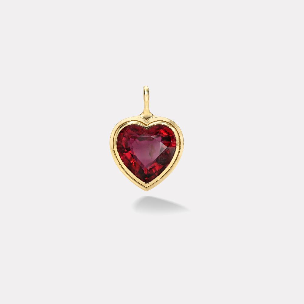 retrouvai 14.22ct Heart Rubellite Bounce Charm