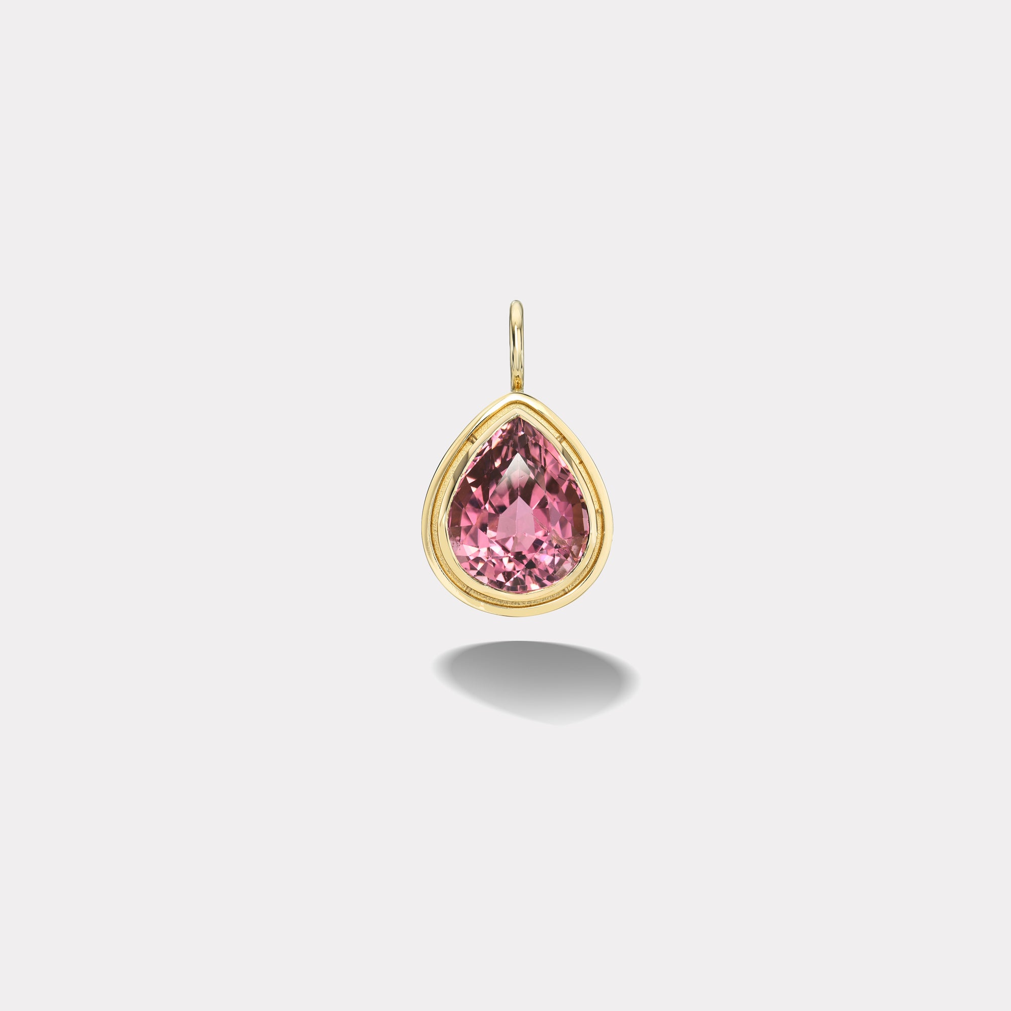 retrouvai 14.5ct Pear Pink Tourmaline Bounce Charm
