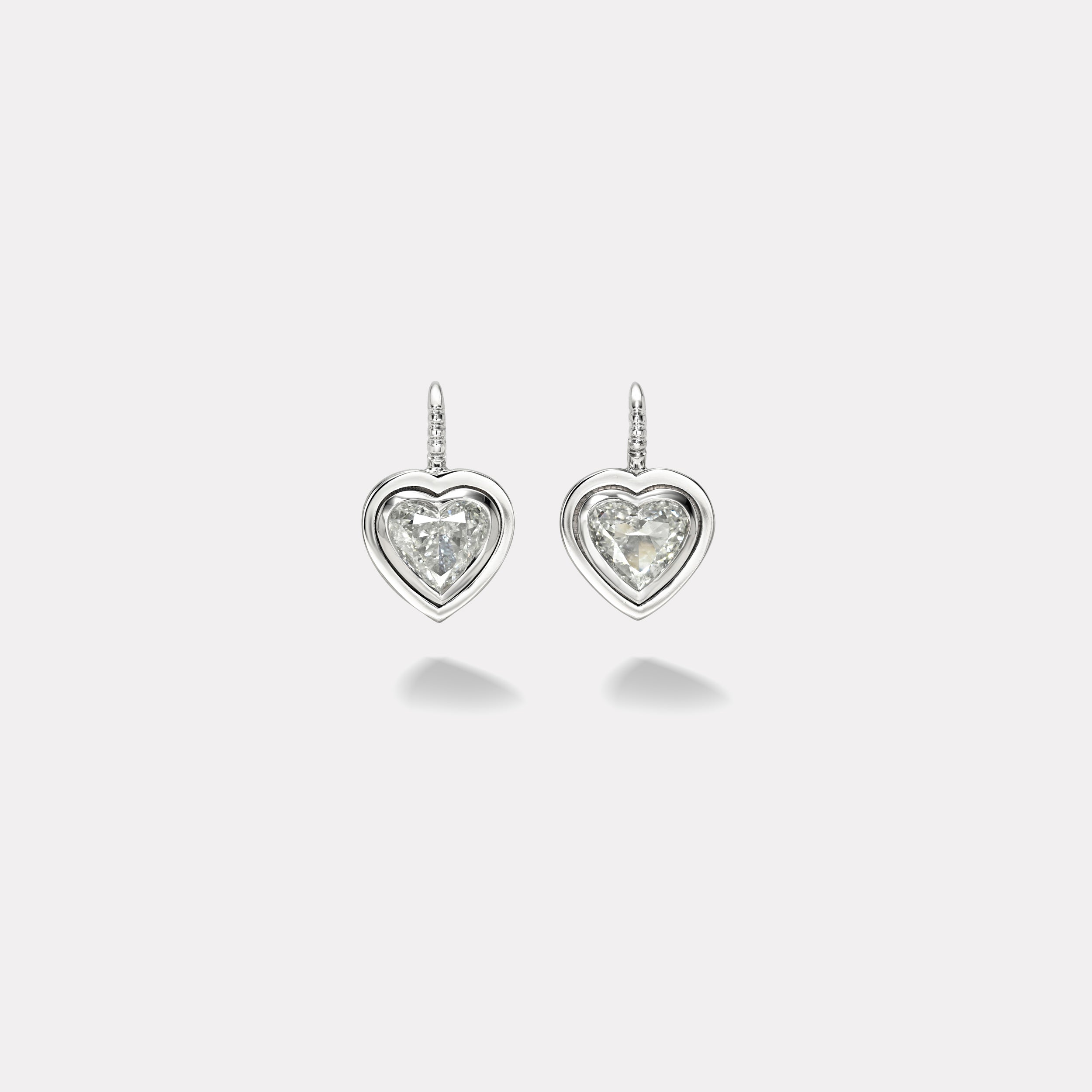 retrouvai 2.14ct GIA Heart Diamond Bounce Earrings