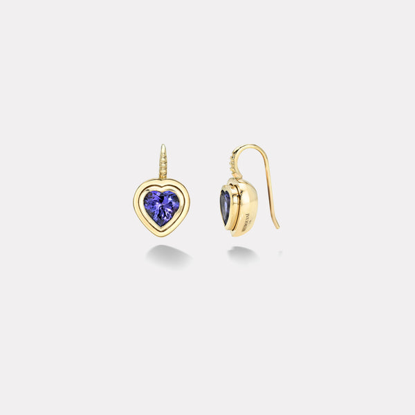 Retrouvai 2.45ct Heart Tanzanite Bounce Earrings