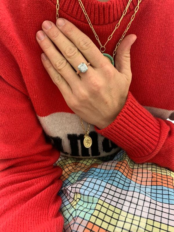 Retrouvai 3.01ct Diamond Heirloom Bezel Ring