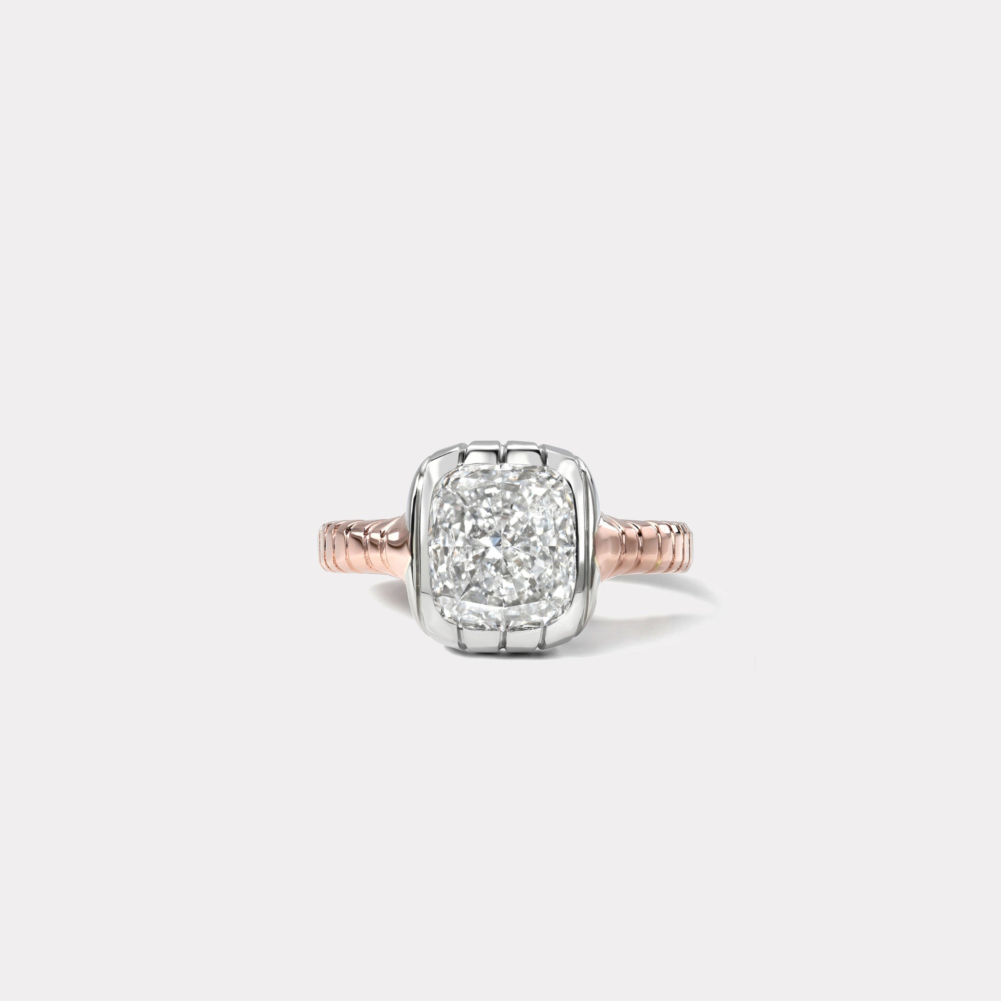 retrouvai 3.01ct Diamond Heirloom Bezel Ring