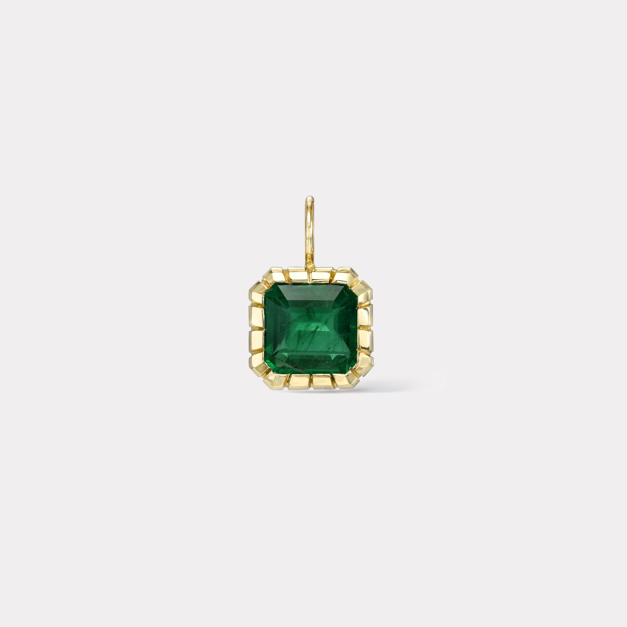 retrouvai 3.26ct Emerald Heirloom Bezel Charm