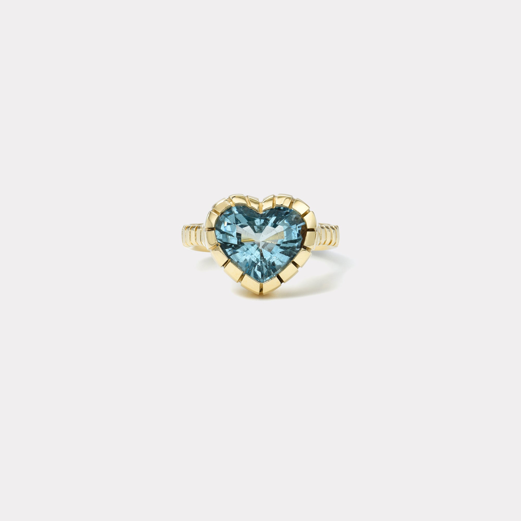 retrouvai 3.63ct Aquamarine Heart