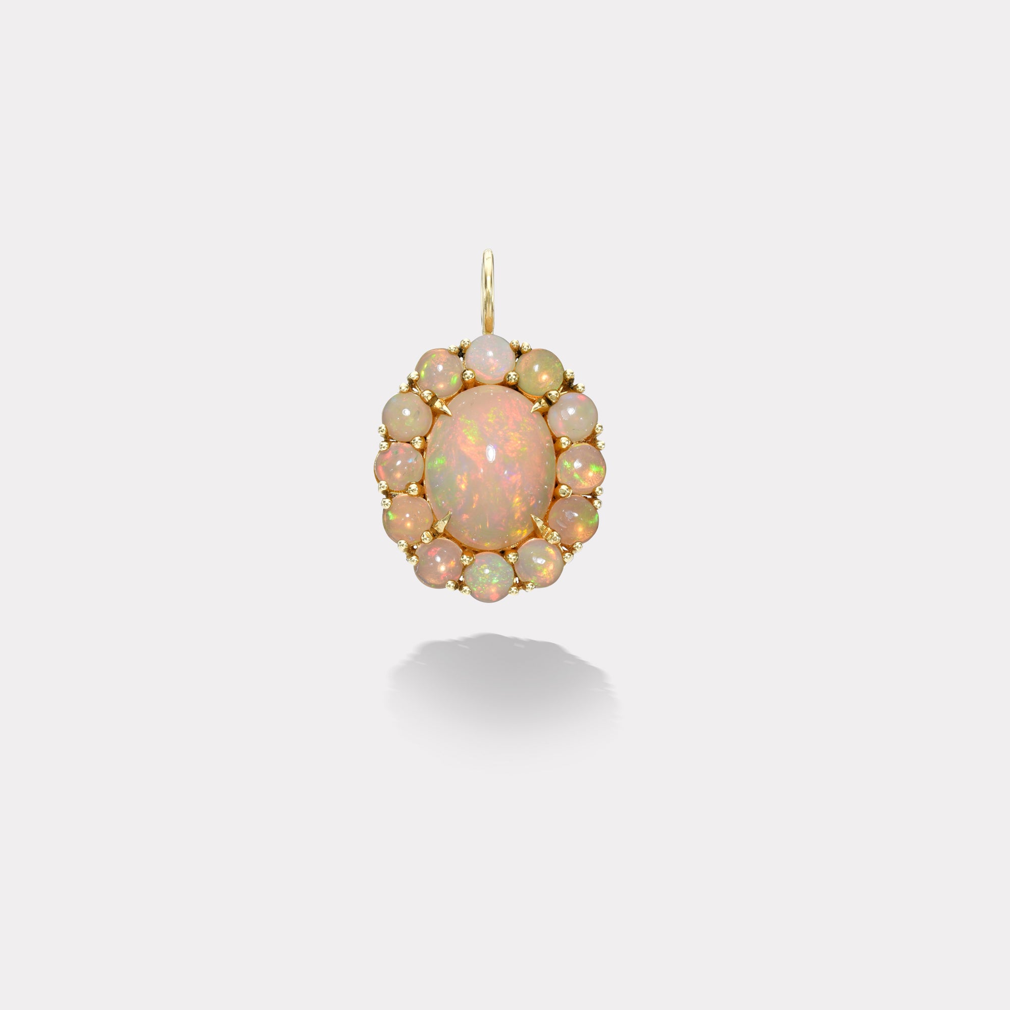 retrouvai 3.95ct Oval Opal Heirloom Bezel Charm