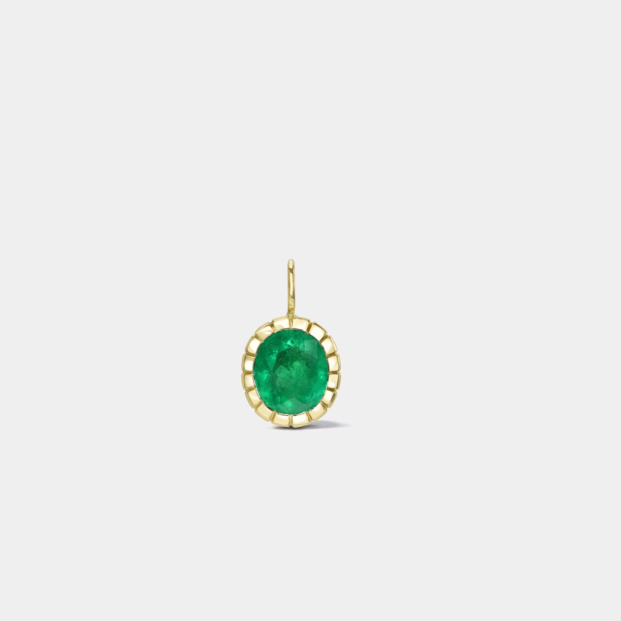 retrouvai 4.02ct Emerald Heirloom Bezel Charm
