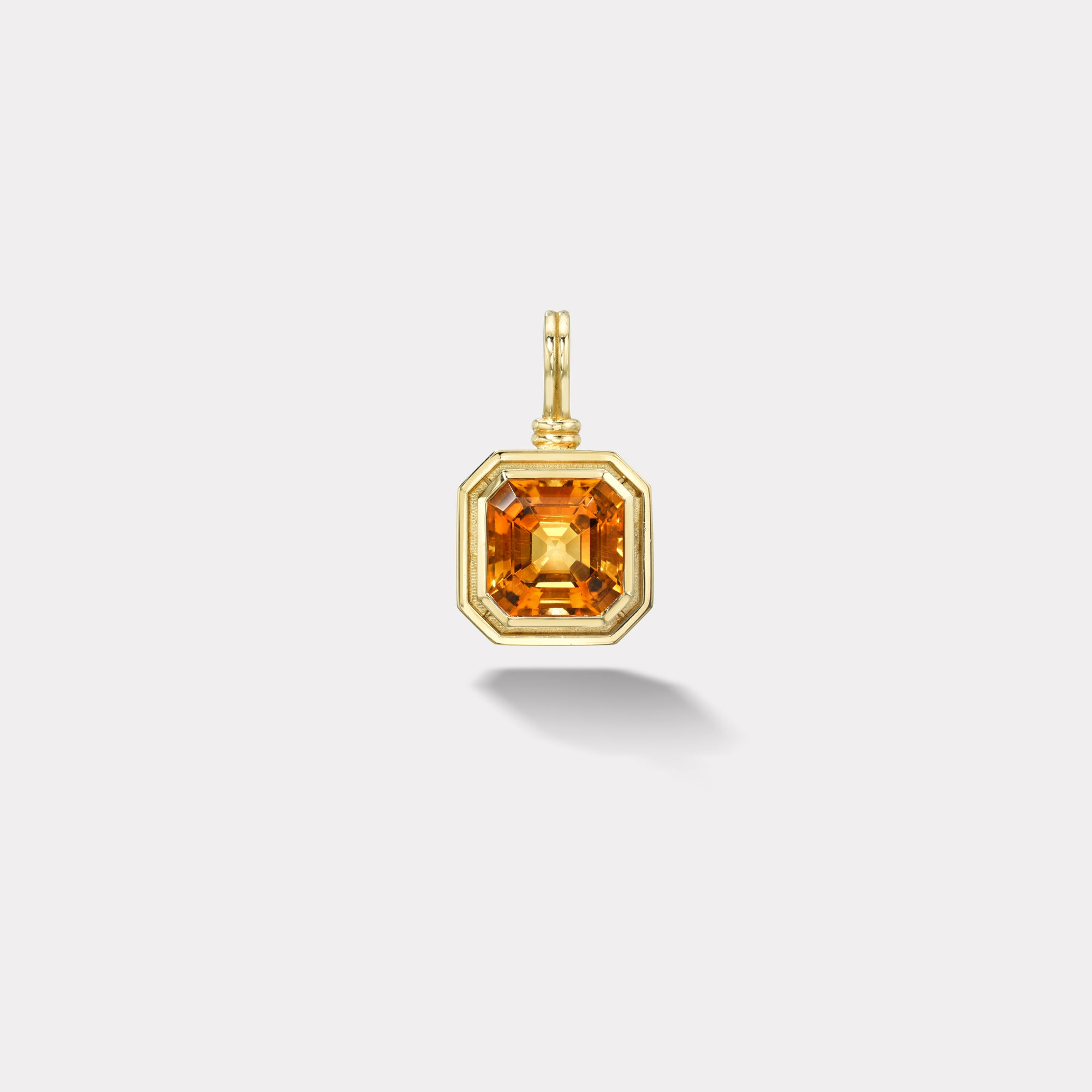 retrouvai 4.95ct Asscher Citrine Bounce Charm