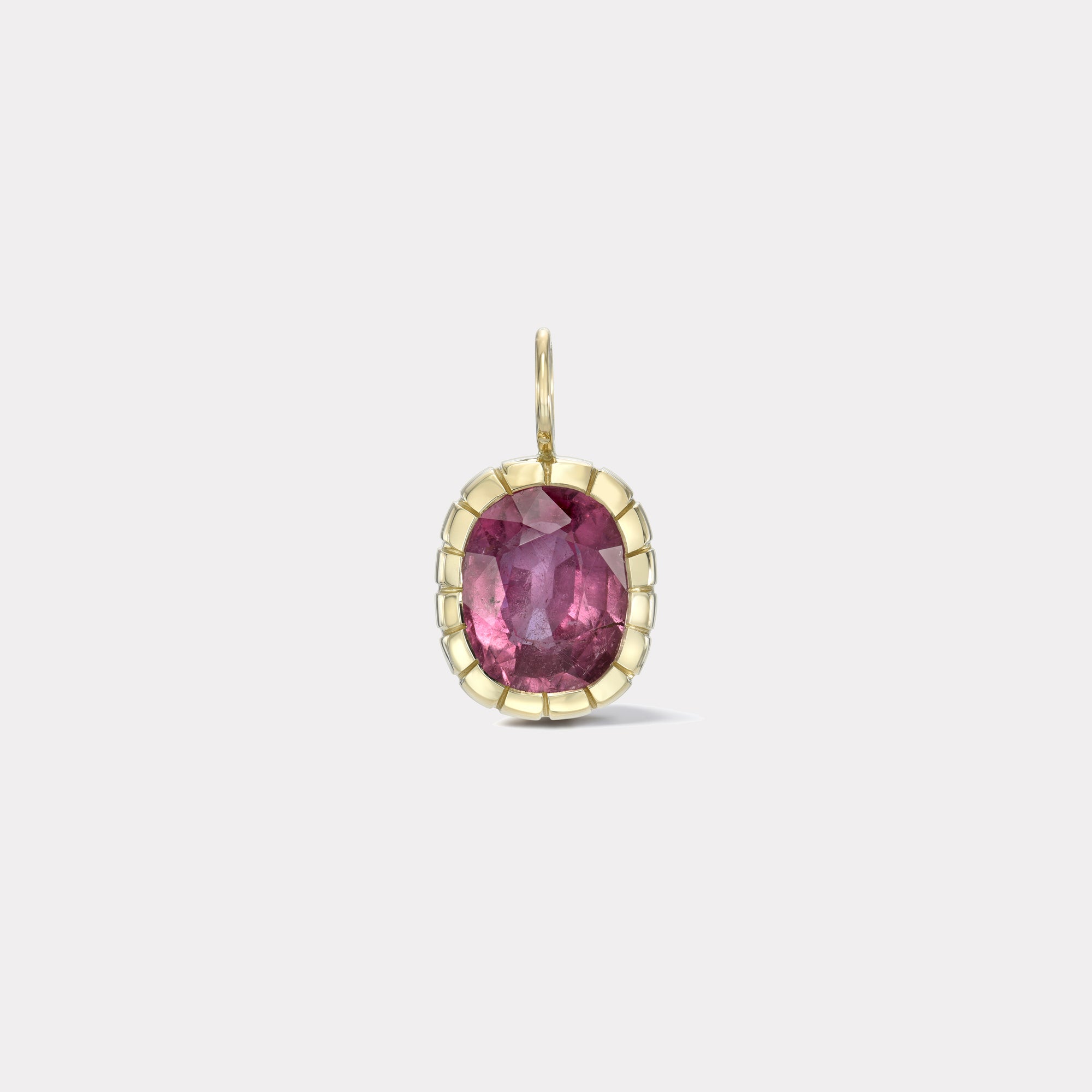 retrouvai 4ct Pink Tourmaline Heirloom Bezel Charm