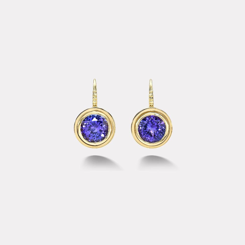 retrouvai 5.08ct Round Tanzanite Bounce Earrings