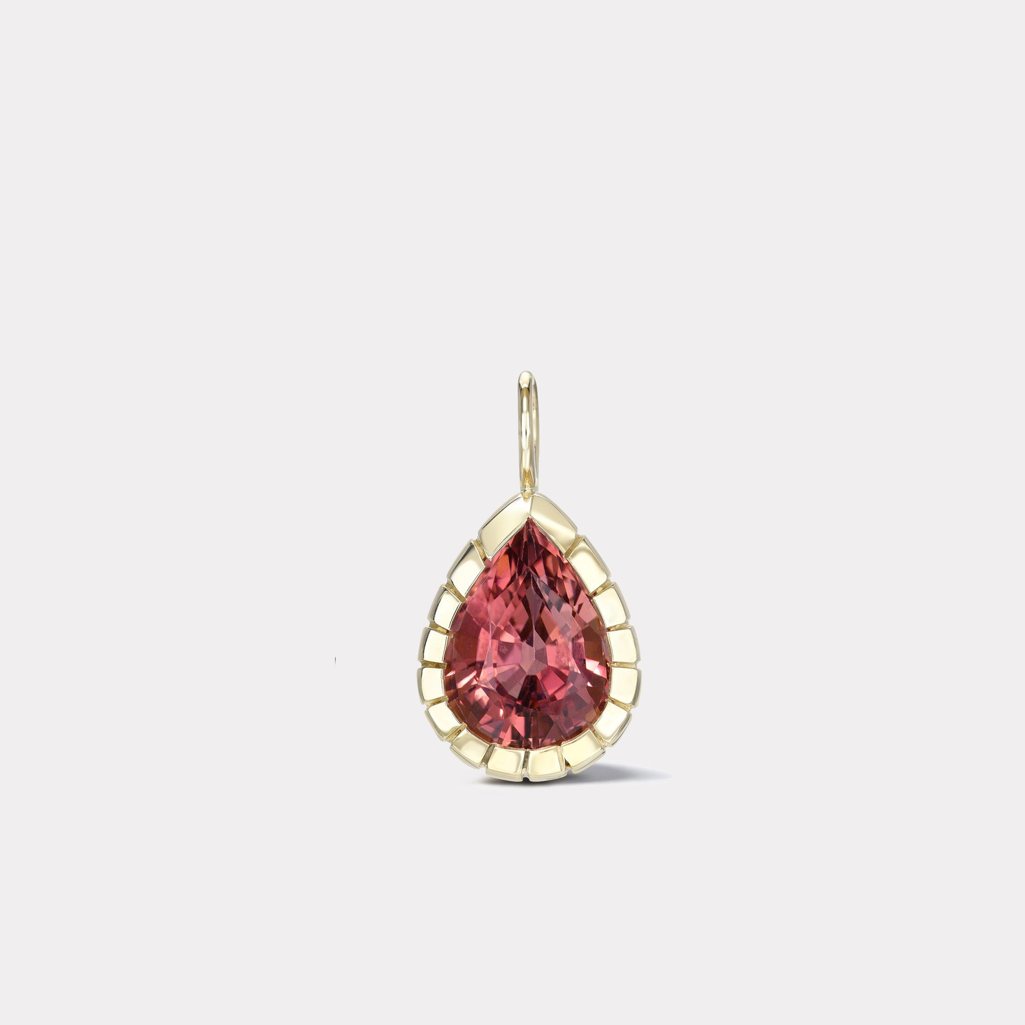 retrouvai 5ct Pink Tourmaline Heirloom Bezel Charm