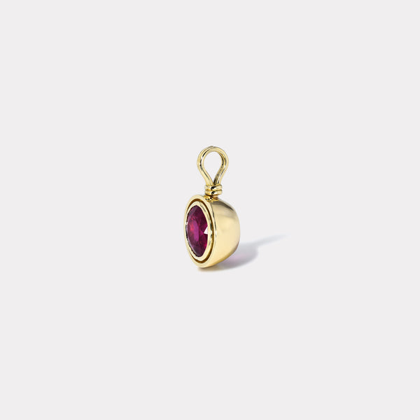 Retrouvai 6.30ct Round Rubellite Bounce Charm