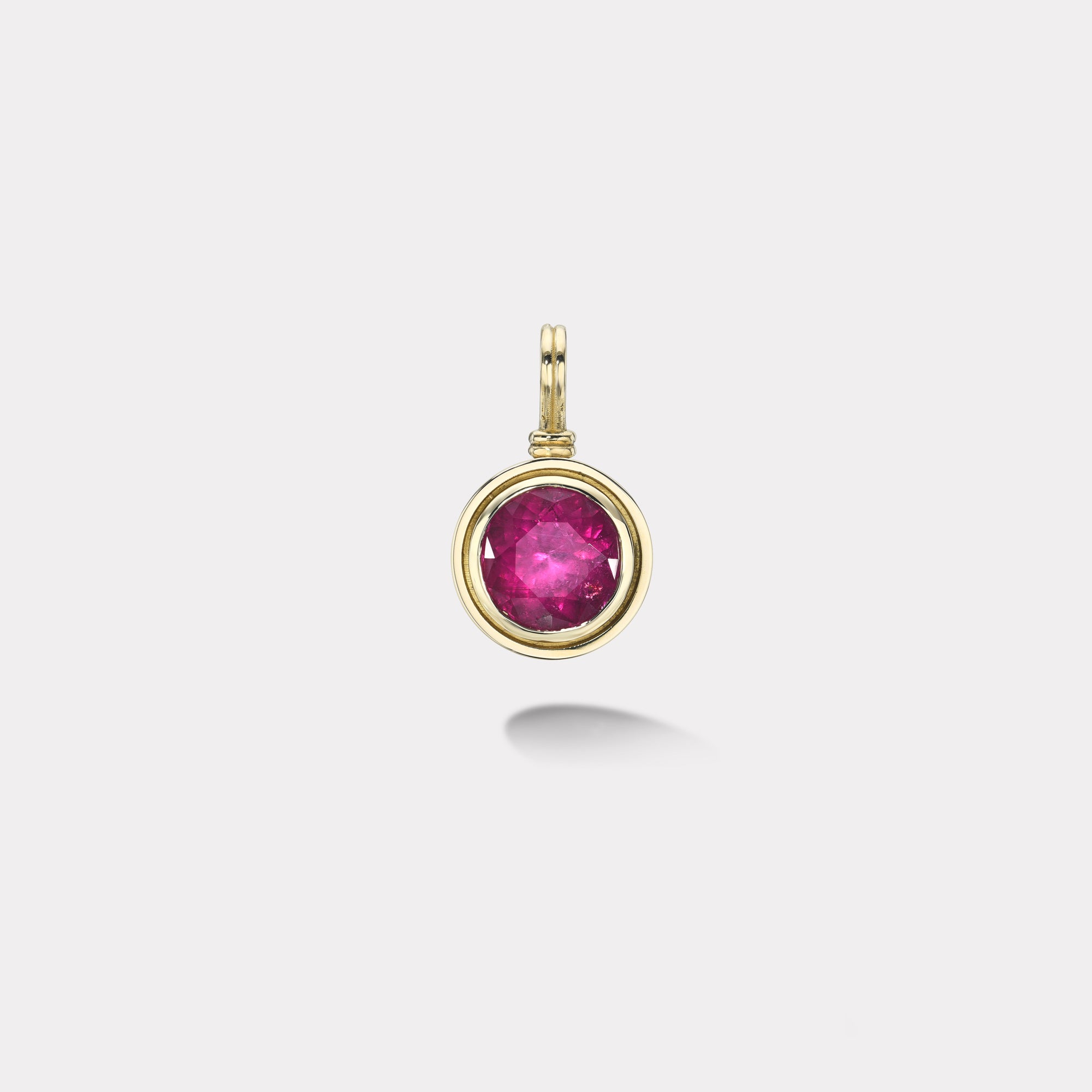 retrouvai 6.30ct Round Rubellite Bounce Charm